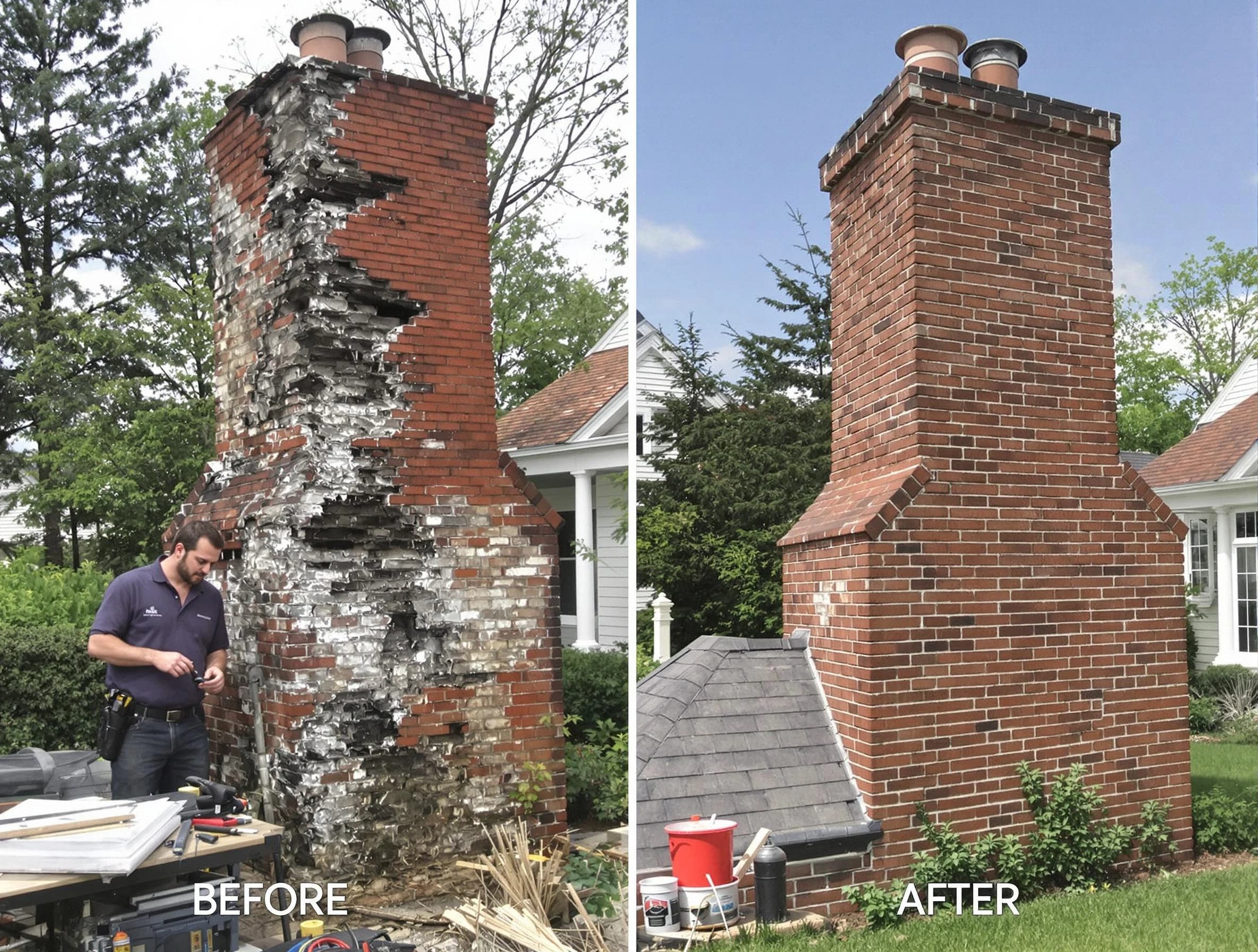 Dove Valley Chimney Sweep performing a full chimney restoration in Dove Valley, CO