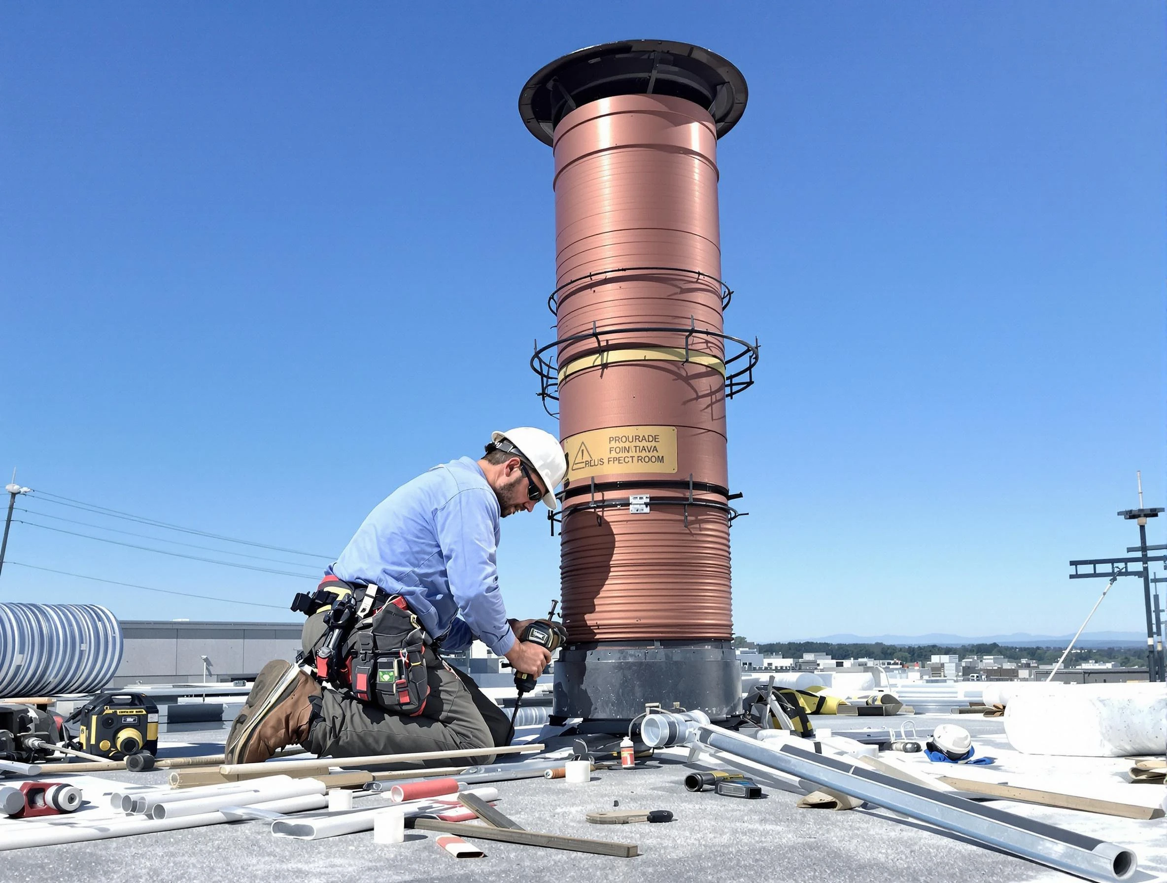 Installed chimney liner by Dove Valley Chimney Sweep in Dove Valley, CO