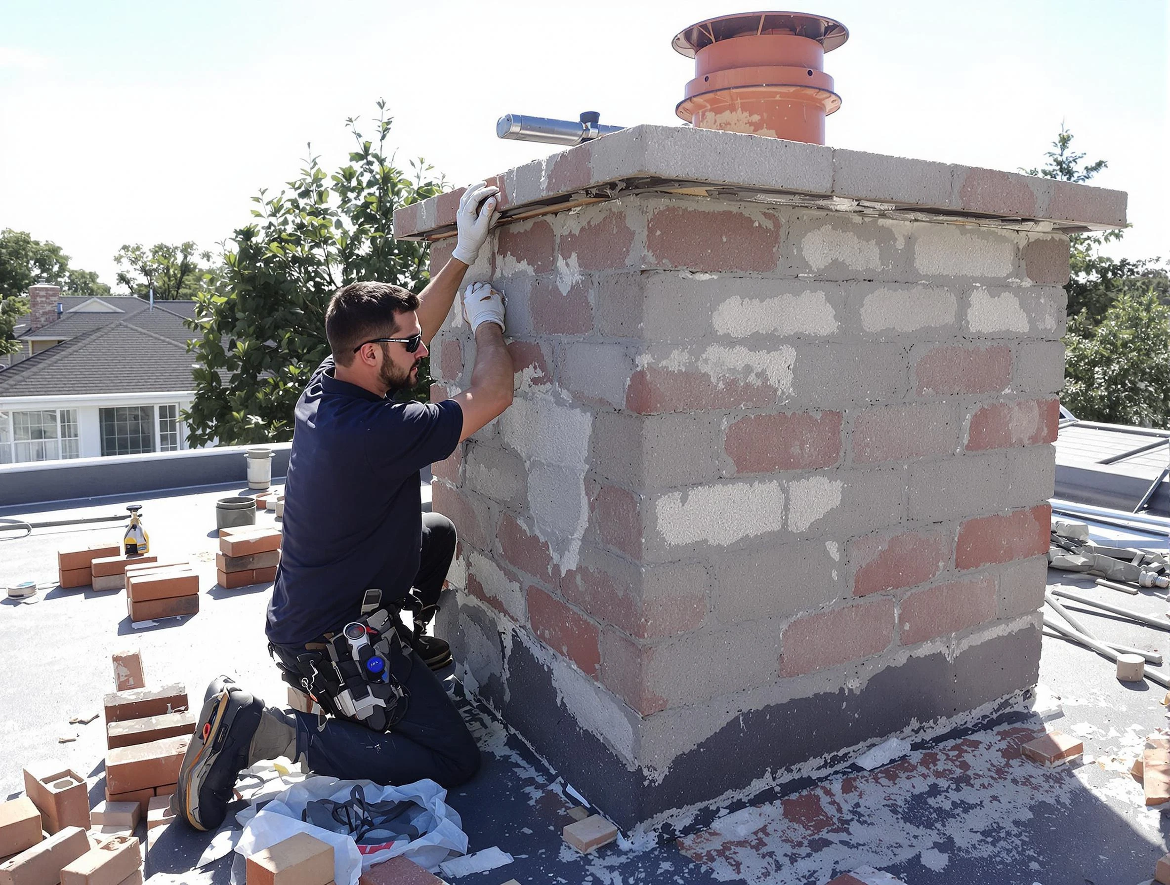Advanced chimney repair process by Dove Valley Chimney Sweep in Dove Valley, CO