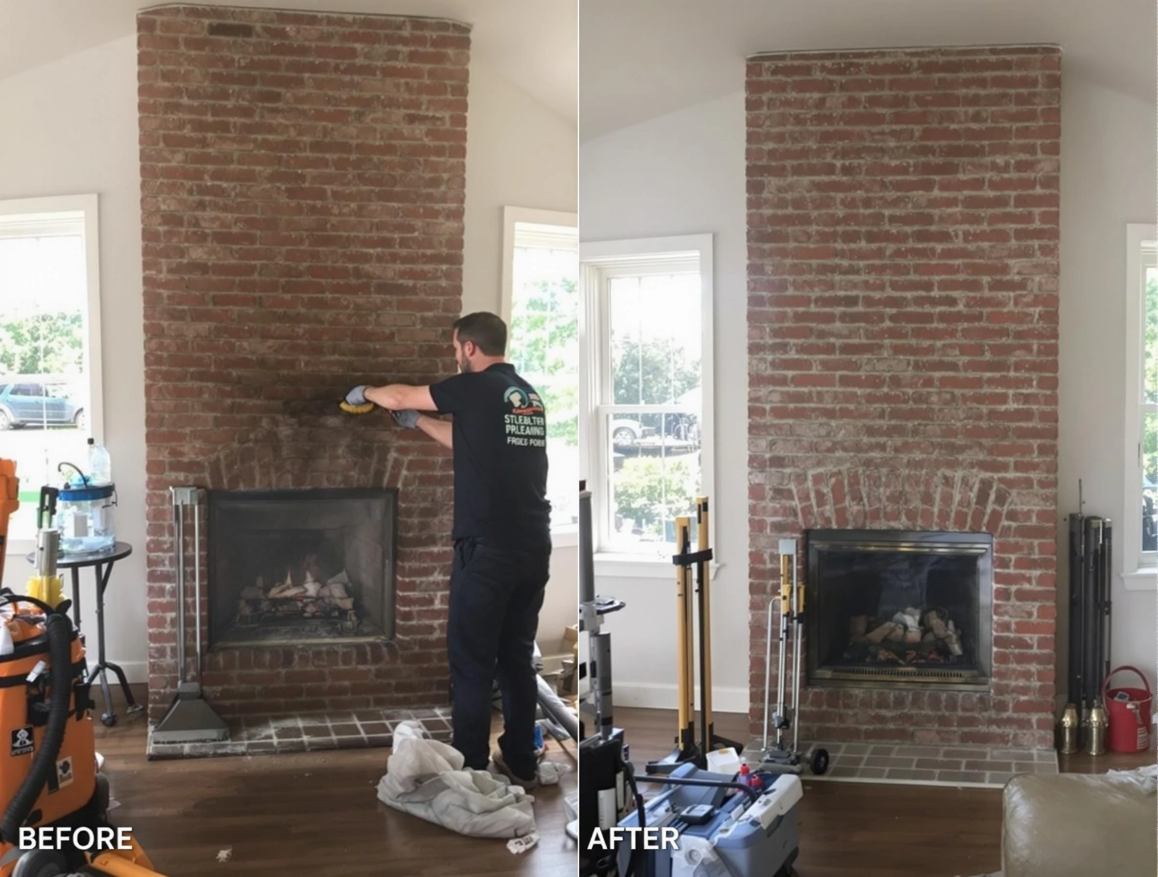 Finished chimney sweeping service by Dove Valley Chimney Sweep in Dove Valley, CO
