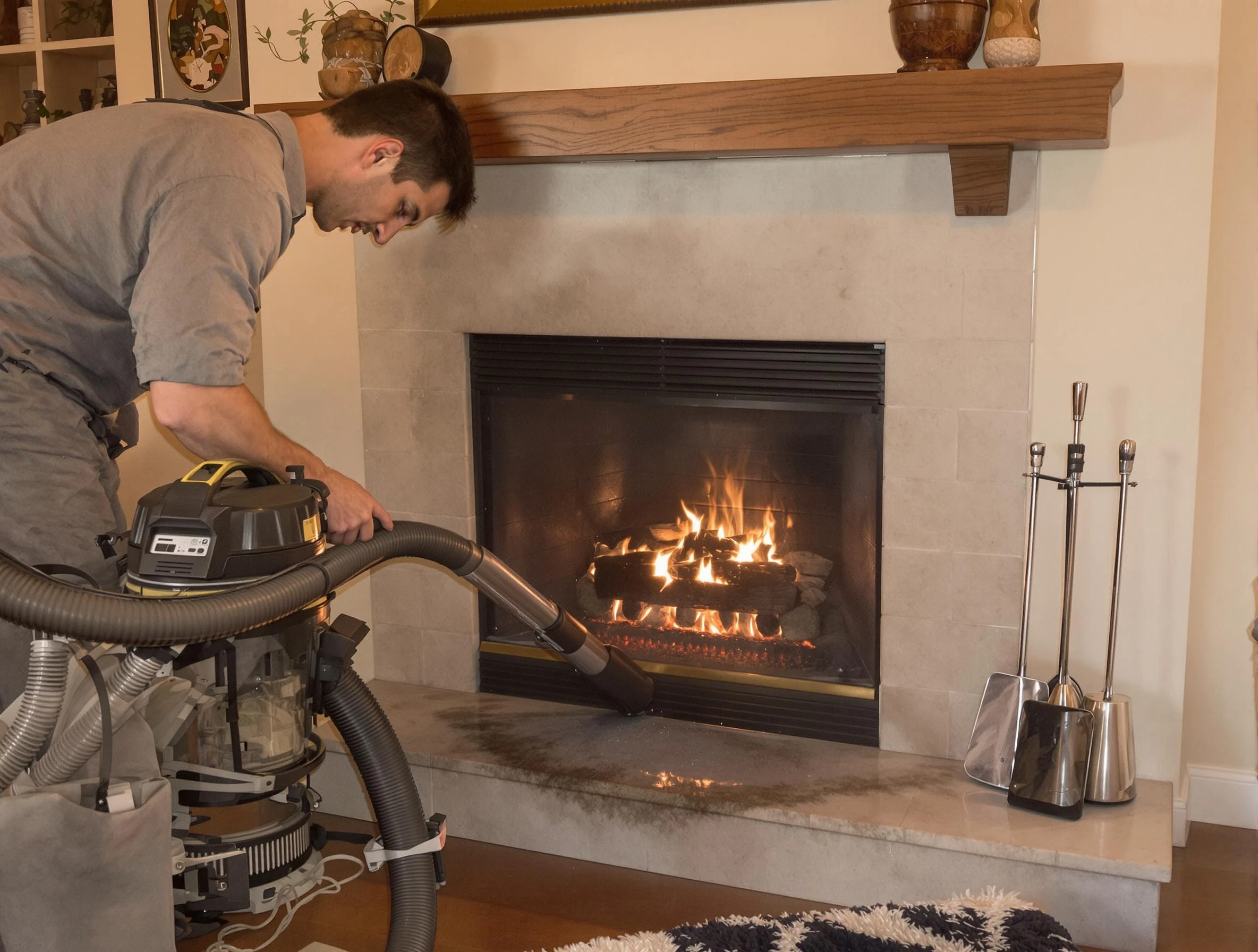 Routine fireplace upkeep by Dove Valley Chimney Sweep in Dove Valley, CO