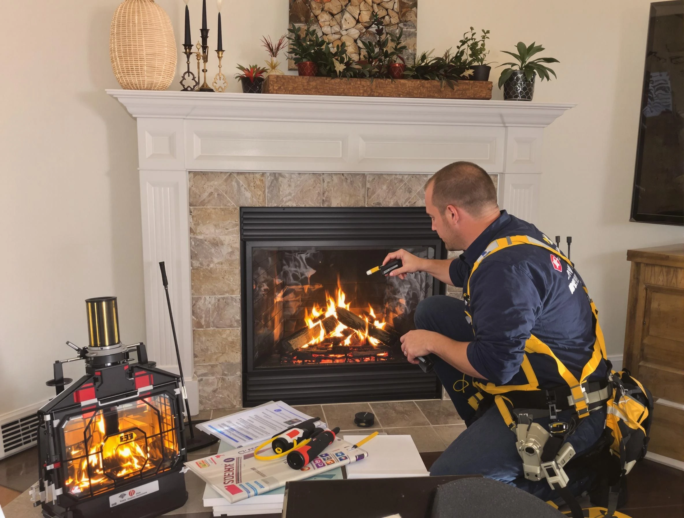 Safety-focused fireplace inspection by Dove Valley Chimney Sweep in Dove Valley, CO